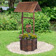 VINGLI Wooden Wishing Well Flower Planter